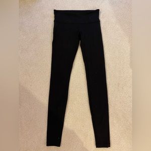 Black Wunder Under Low Rise Leggings, Full Length